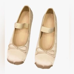MiuMiu inspired Soft Ballerina Walking Ballet Flats with Strap